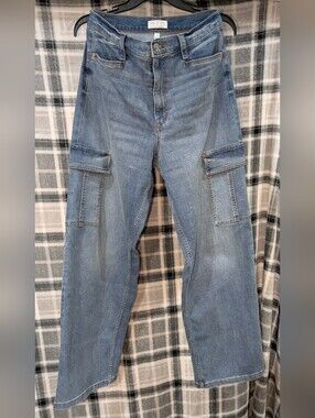 sofia by sofia vergara Blue Cargo Jeans Size 12